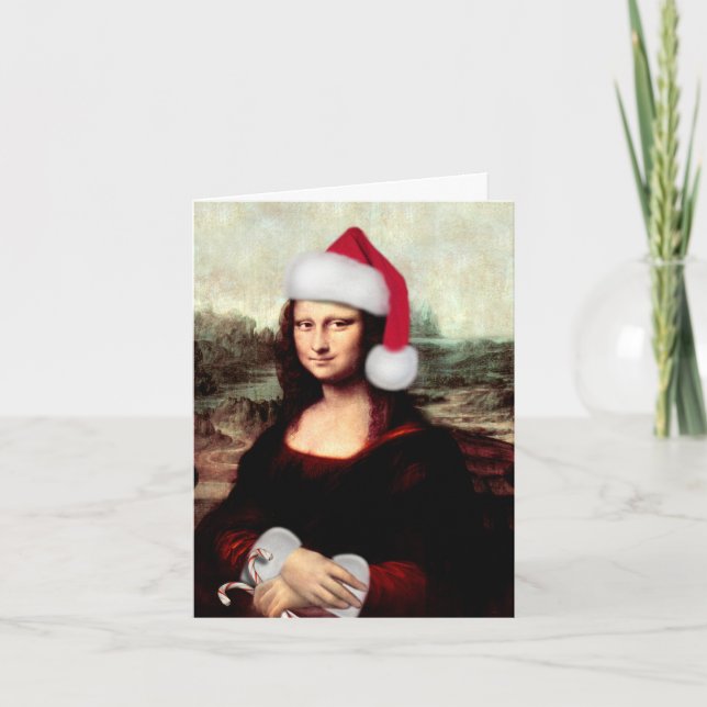 Mona Lisa Weihnachtsmannmütze Weihnachten (Vorderseite)