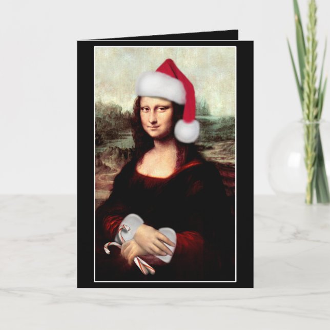 Mona Lisa Weihnachtsmannmütze Weihnachten (Vorderseite)