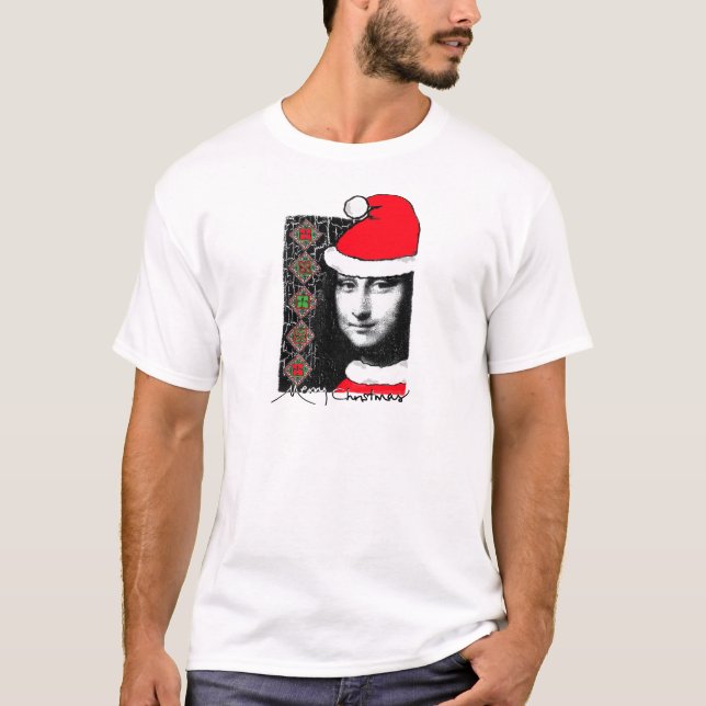 Mona Lisa WeihnachtsShirts T-Shirt (Vorderseite)