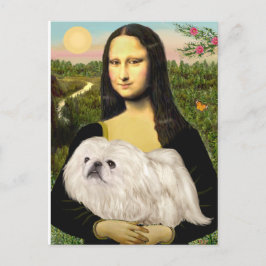 Mona Lisa - Weißpekingese (#4) Postkarte