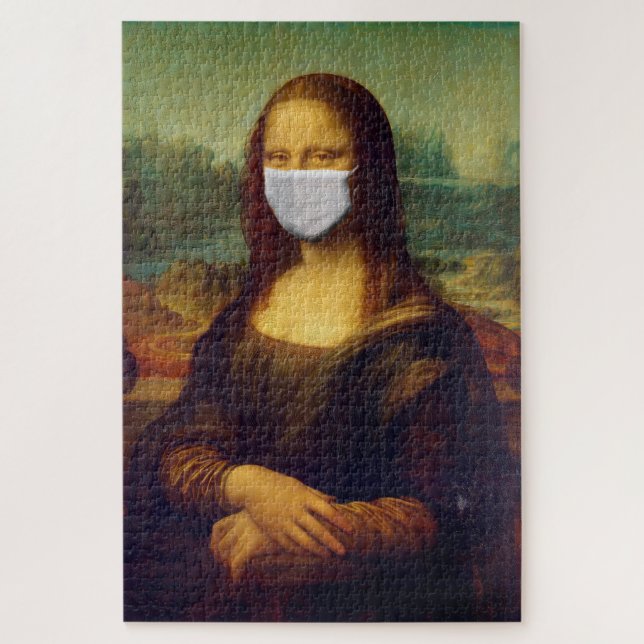 Mona Lisa with Respirator Mask Puzzle (Vertikal)