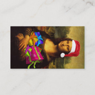Mona Lisa wünscht frohe Weihnachten Visitenkarte