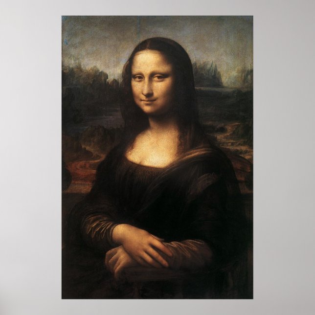 Mona Lisa zur Leinwand Poster (Vorne)