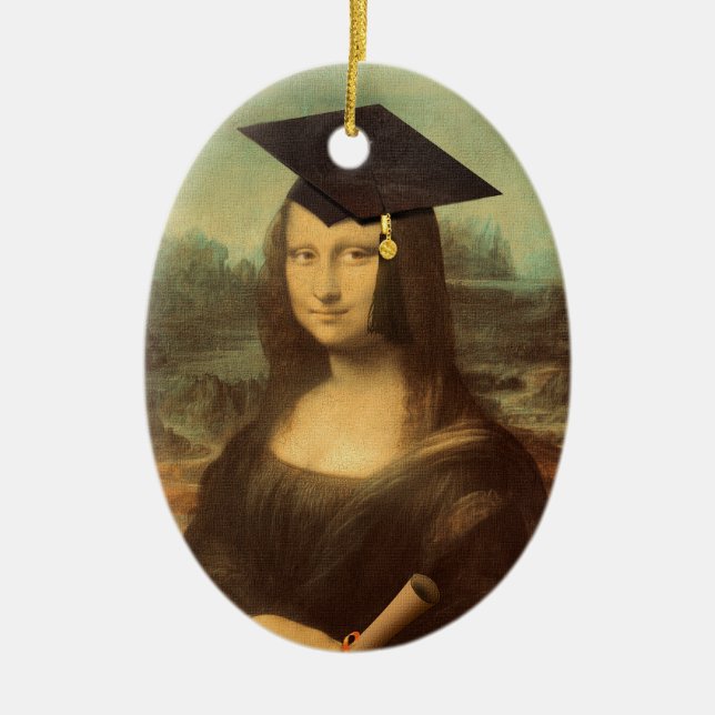 Mona Lisas Abschluss Day Keramik Ornament (Vorne)