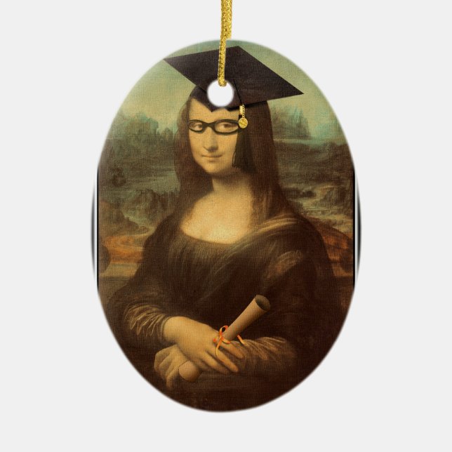 Mona Lisas Abschluss Day Keramikornament (Vorne)