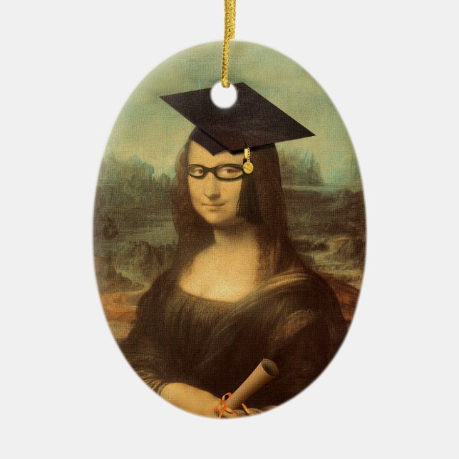 Mona Lisas Abschluss Day Keramikornament (Vorne)