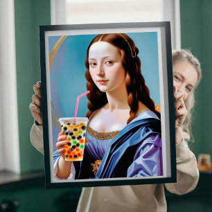 Mona Lisas Bubble-Tea-Moment Poster