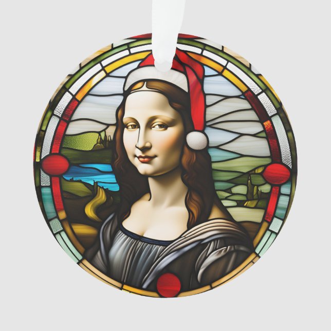 Mona Lisas Merry Mischief - Weihnachten 2024 Ornament (Vorderseite)