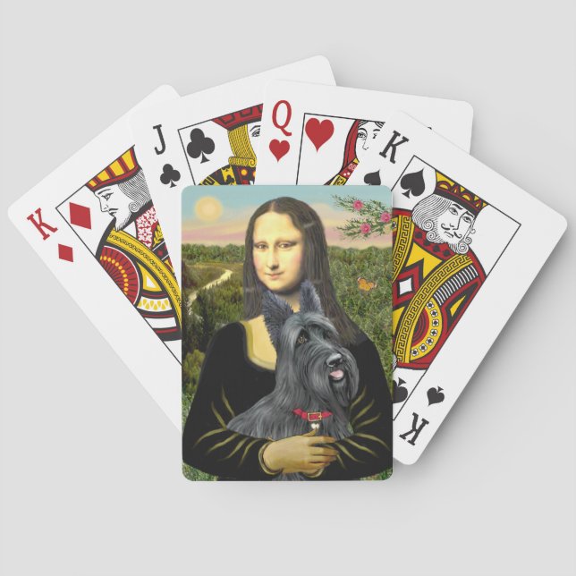 Mona Lisas schottischer Terrier (#1) Spielkarten (Rückseite)