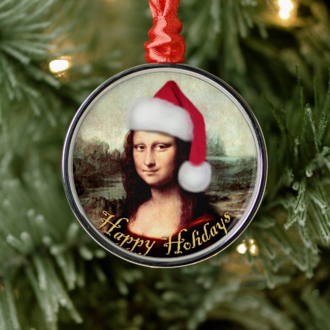 Mona Lisas Weihnachten Ornament Aus Metall (Baum)