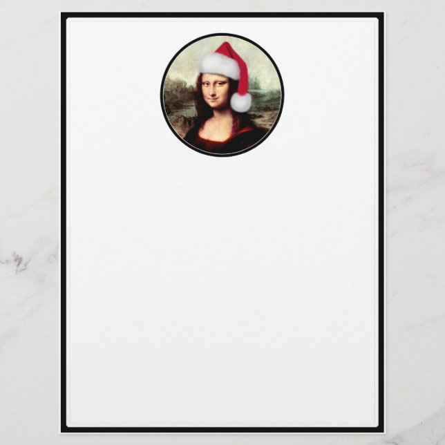 Mona Lisas Weihnachtszeit-Weihnachtsmannmütze (Vorderseite)