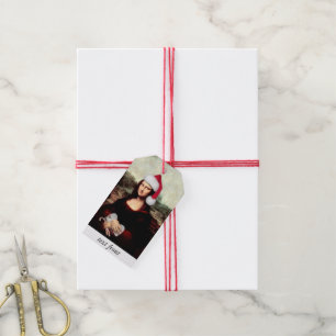 Mona Lisas Weihnachtszeit-Weihnachtsmannmütze Geschenkanhänger