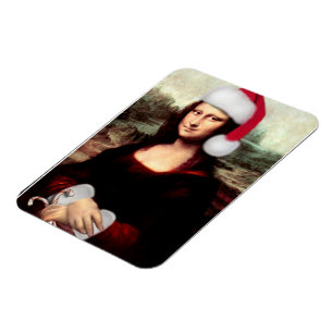Mona Lisas Weihnachtszeit-Weihnachtsmannmütze Magnet
