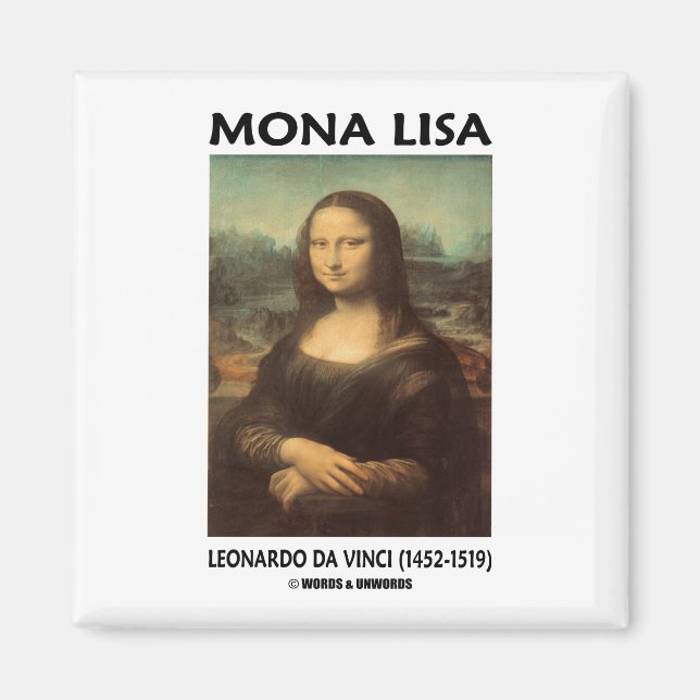 Mona Lissabon (Leonardo da Vinci) Magnet (Vorne)