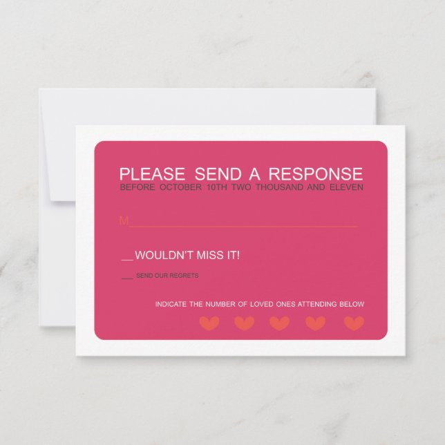Mona RSVP Karte (Vorderseite)