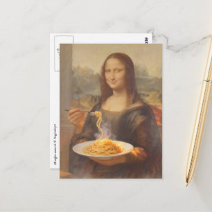 Mona und ihre Spaghetti Postkarte