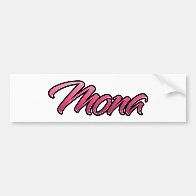 Mona verblasste rosa Aufkleber Sticker Autoaufkleber (Vorne)