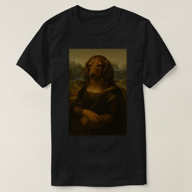 Mona Woofsa - Dackel der Renaissance T-Shirt (Design vorne)