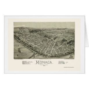 Monaca, panoramische Karte PAs - 1900