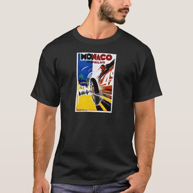 Monaco 1931 Grandprix - Vintages Rennen-Plakat T-Shirt (Vorderseite)