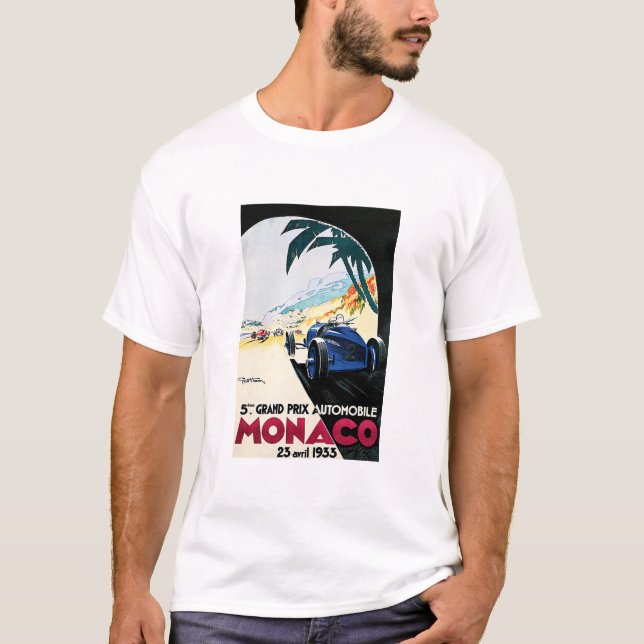 MONACO 1933 Grand Prix Automobilrennen von Geo Ham T-Shirt (Vorderseite)