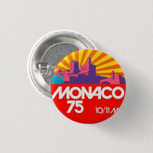 Monaco 75 Retro Vintage 1970er Jahre Button
