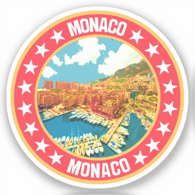 Monaco Aufkleber (Vorderseite)
