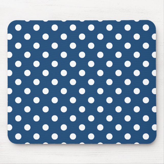 Monaco Blau Punkte Muster Mousepad (Vorne)