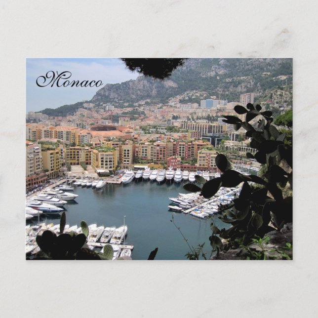 Monaco, Côte d'Azur, Frankreich Postkarte (Vorderseite)