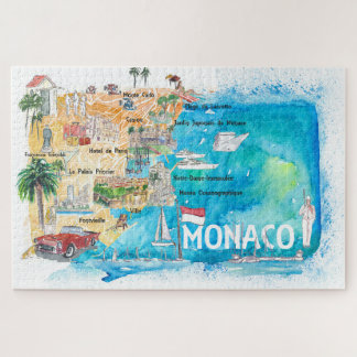 Monaco Europe Reiseplan Puzzle