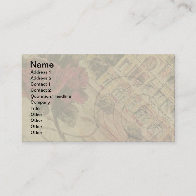 Monaco Extravagante Vintage Riviera Frankreich Visitenkarte (Vorderseite)