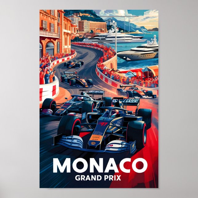 Monaco Famous Travel Place Poster (Vorne)