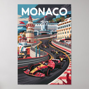 Monaco Famous Travel Place Poster