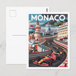 Monaco Famous Travel Place Postkarte