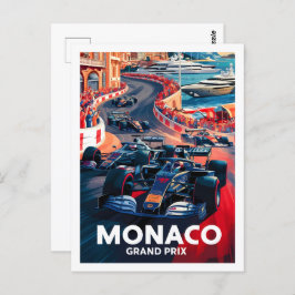 Monaco Famous Travel Place Postkarte