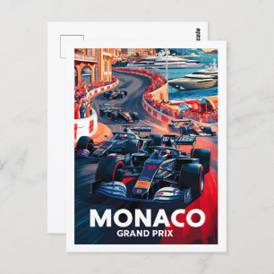 Monaco Famous Travel Place Postkarte