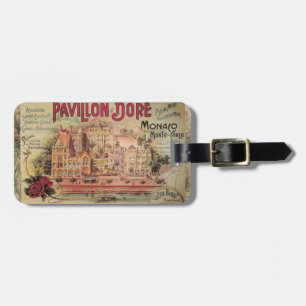 Monaco Fancy Vintage Französische Riviera Frankrei Gepäckanhänger
