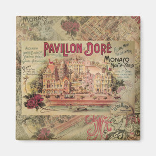 Monaco Fancy Vintage Französische Riviera Frankrei Magnet