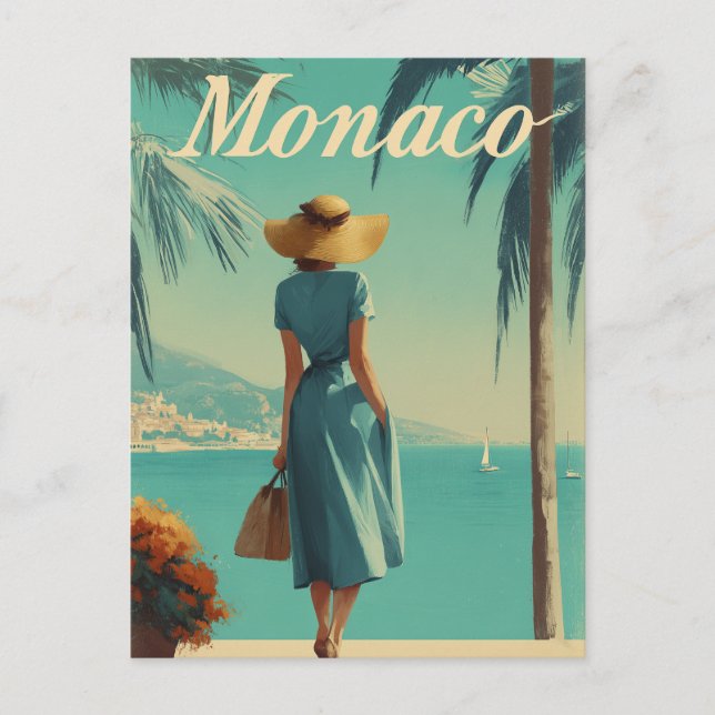 Monaco fashion vintage  postkarte (Vorderseite)