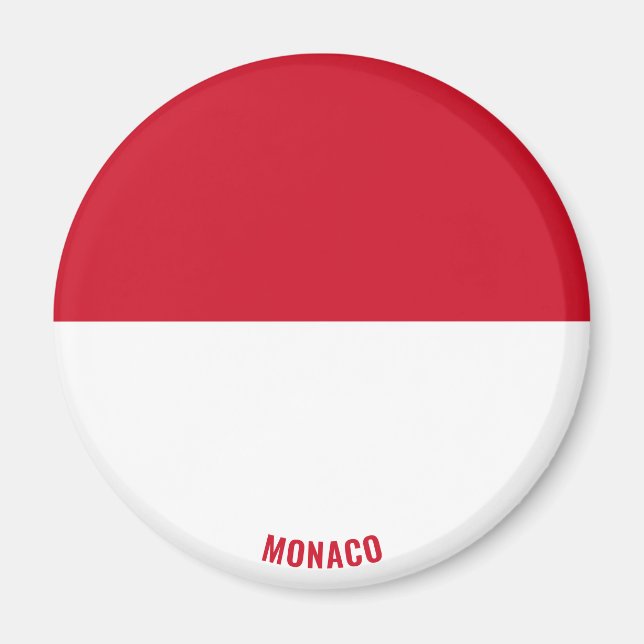 Monaco Flag Charming Patriotic Magnet (Vorne)