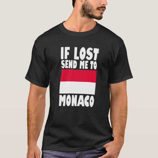 Monaco Flag Design  If lost send me to Monaco Prem T-Shirt (Vorderseite)