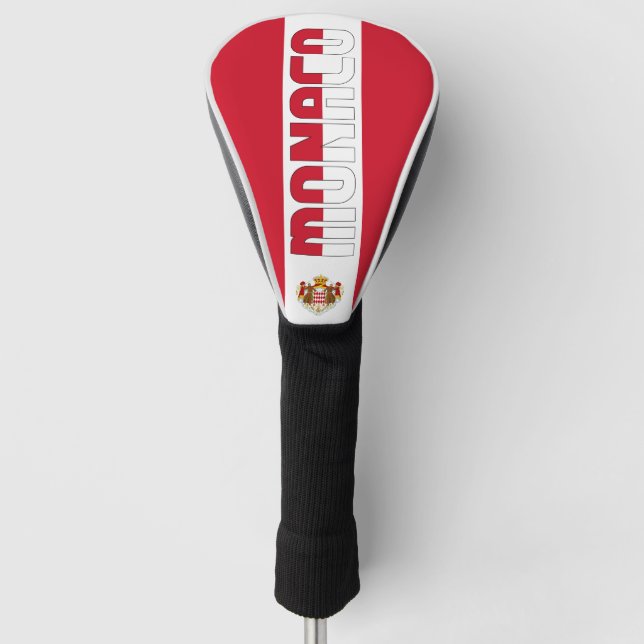 Monaco Flag Gorgeous Patriotic Golf Headcover (Vorderseite)