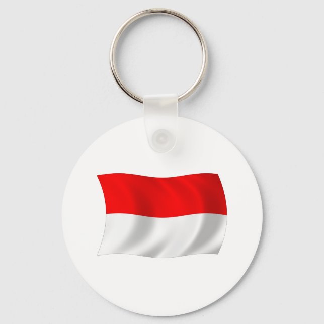 Monaco Flag Schlüsselanhänger (Vorderseite)
