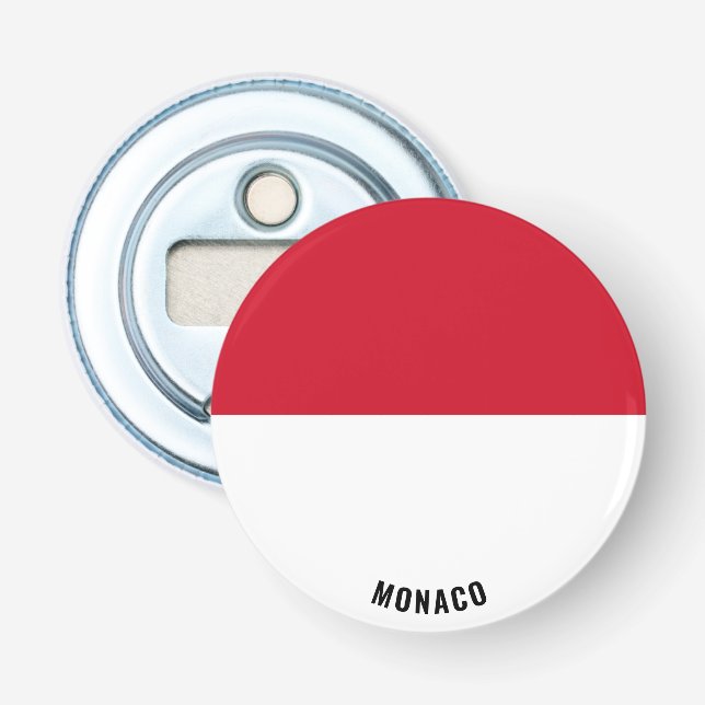 Monaco Flag Wunderschöner Patriotischer Flaschenöf Flaschenöffner (Vorderseite)