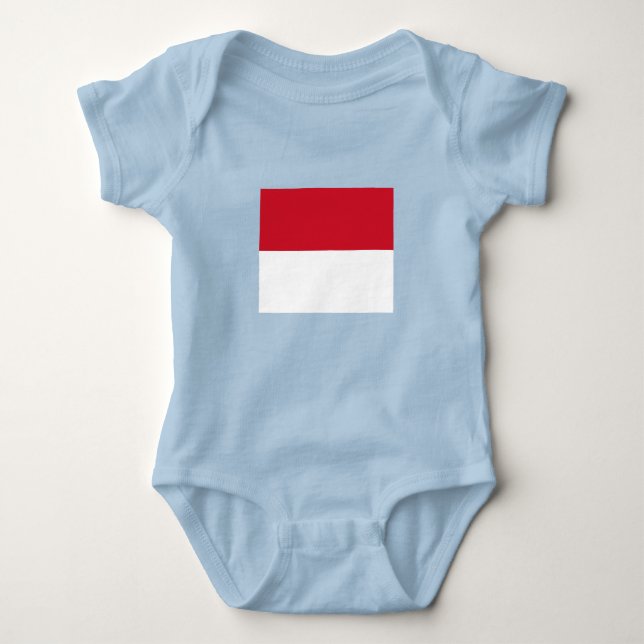 Monaco-Flagge Baby Strampler (Vorderseite)