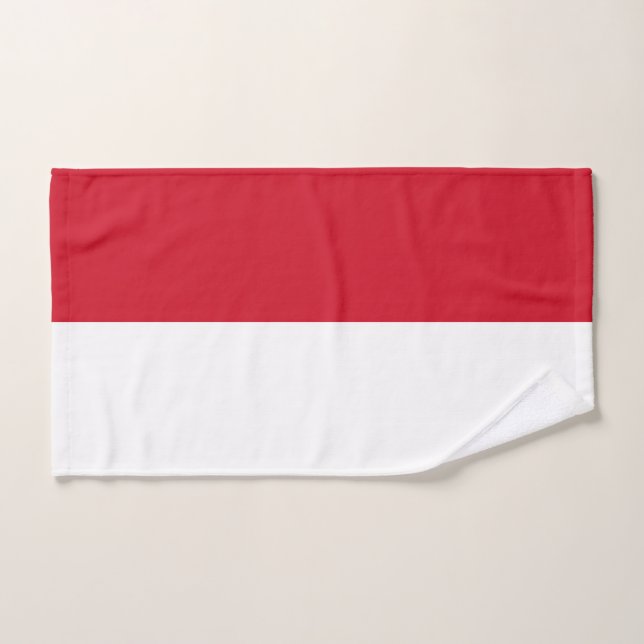 Monaco-Flagge Badhandtuch Set (Handtuch)