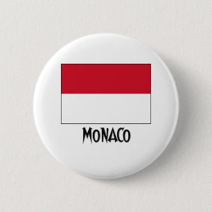 Monaco-Flagge Button