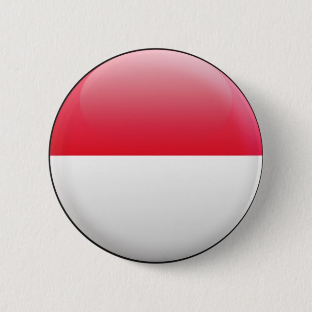 Monaco-Flagge Button (Vorderseite)