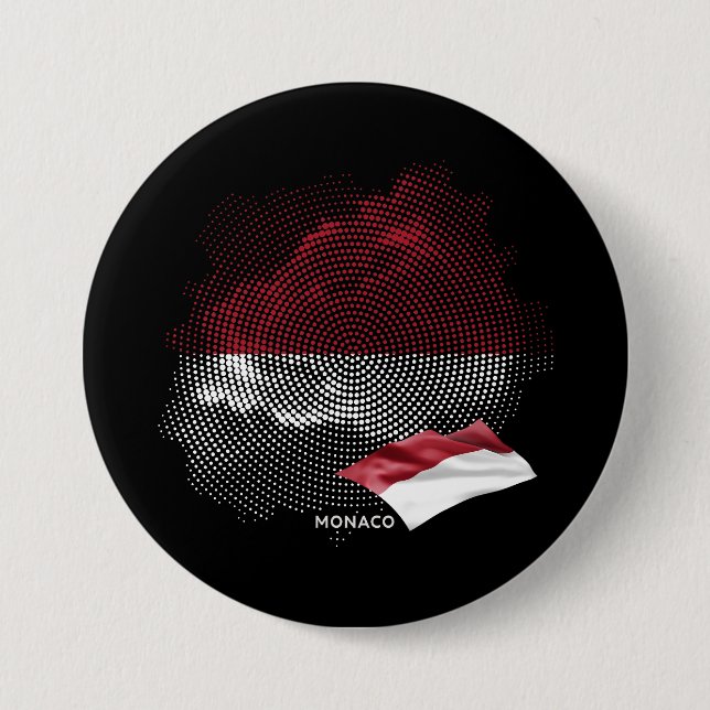 Monaco-Flagge Button (Vorderseite)