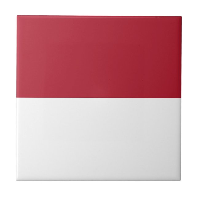 Monaco-Flagge Fliese (Vorderseite)
